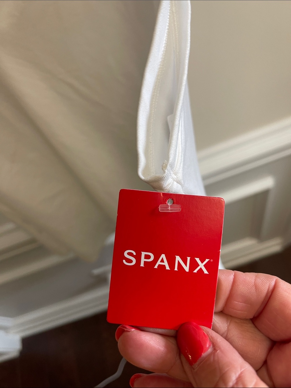 SPANX White V-Neck Sleeveless Bodysuit Tank - Picture 4 of 4